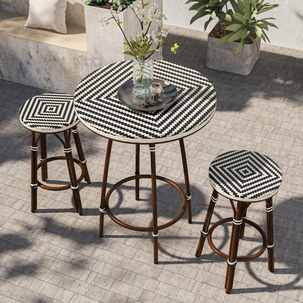 Breakwater Bay Phoenicia 2 Person Round Outdoor Dining Set Wayfair